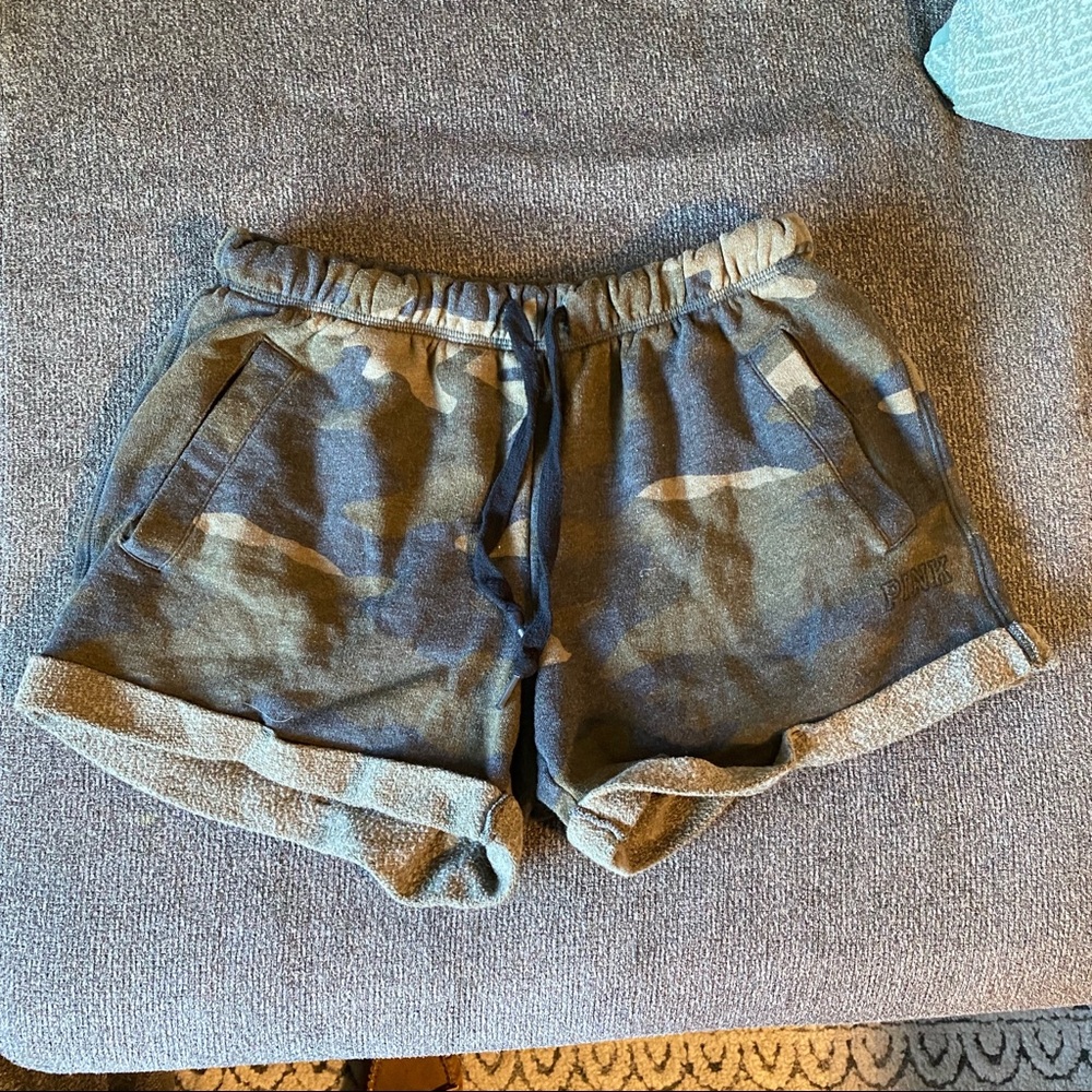 VS PINK Camo Fleece Shorts
